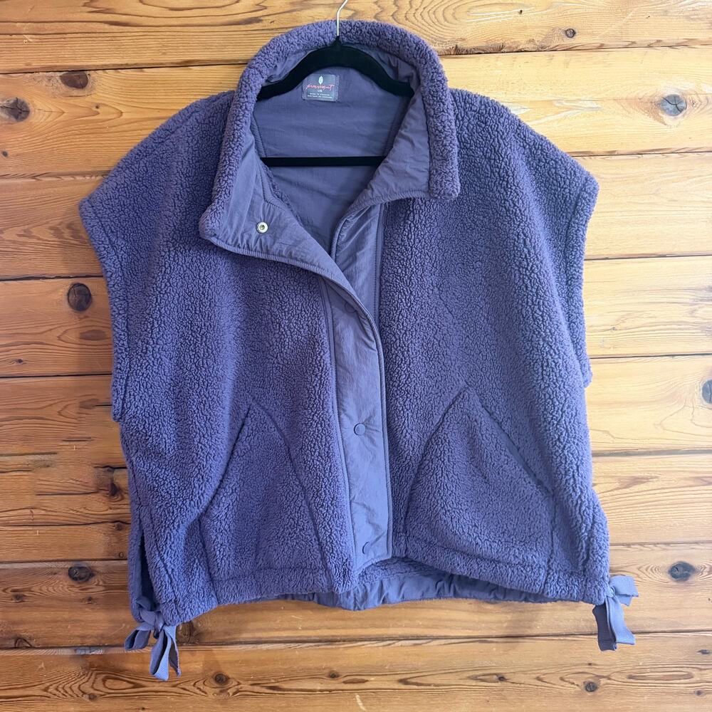 Free People Movement Women's Scout It Out Fleece Vest Purple Large